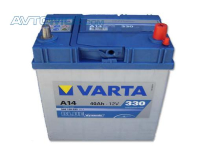 Аккумуляторная батарея, A14 12в 40а/ч 330А, о.п., яп. кл. 5401260333132 Varta (фото №1)