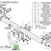 Фаркоп для NISSAN ALMERA (N16, седан) 2000-2006&nbsp; N106A Leader Plus (мини-фото №2)